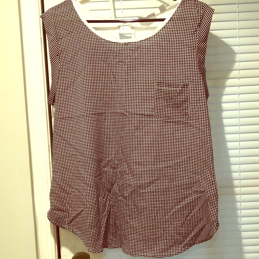Black and white blouse